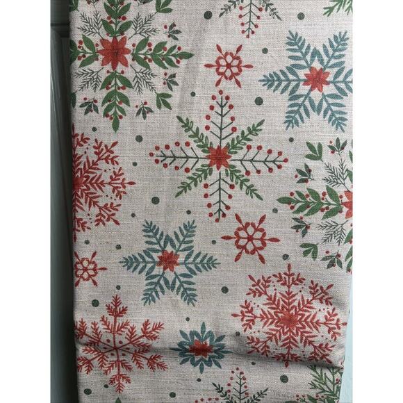 Rachel Zoe Pink & Gold‎ Snowflake Tablecloth 60x84 Oblong Holiday Christmas New - Picture 4 of 4